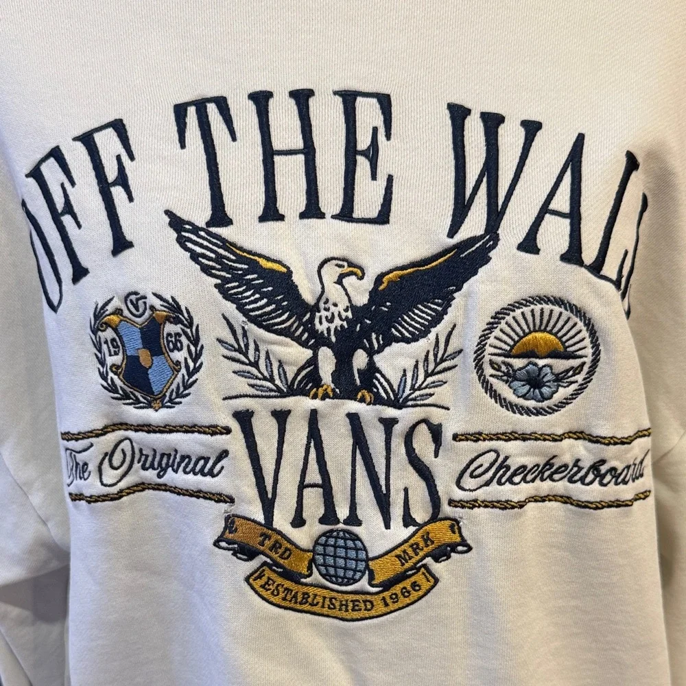 Vans Off The Wall Cream Sweatshirt - Picture 3 of 5